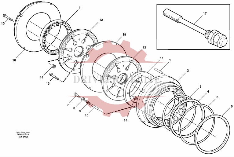 Multi-disc brake, front 