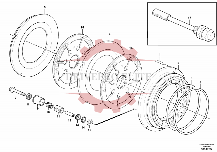Multi-disc brake, front 