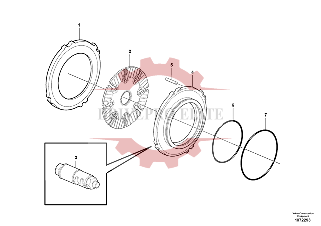 Multi-disc brake, rear