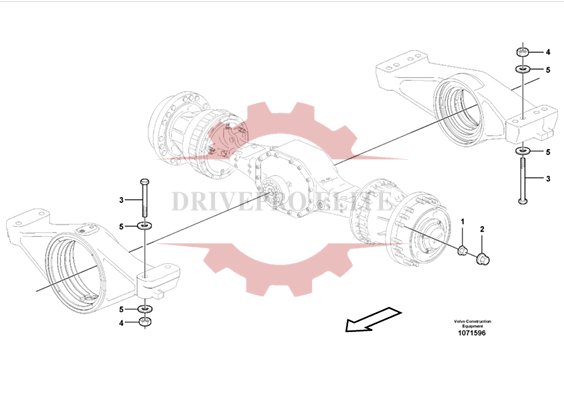Planet axles  with fitting parts