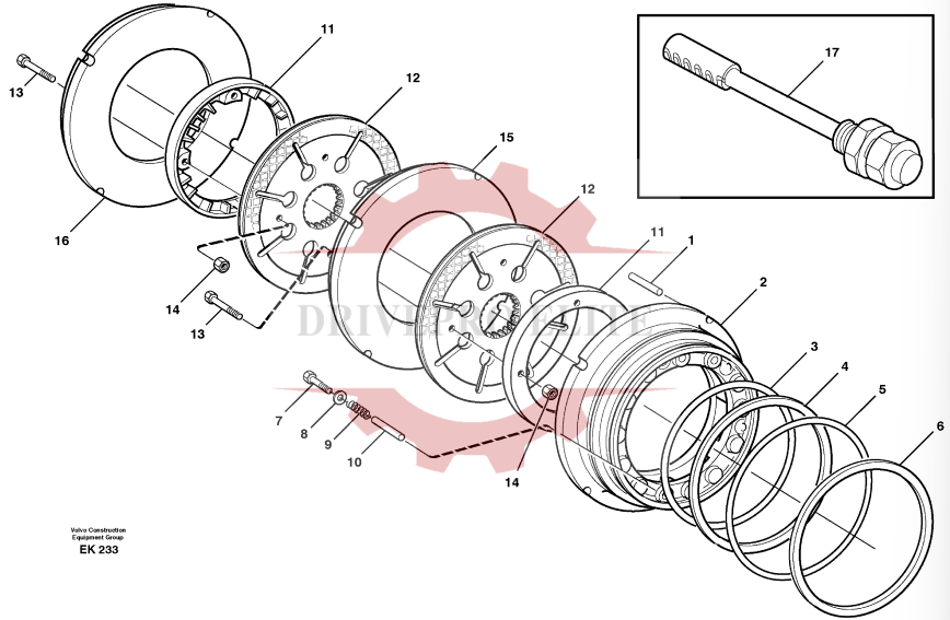 Multi-disc brake, front