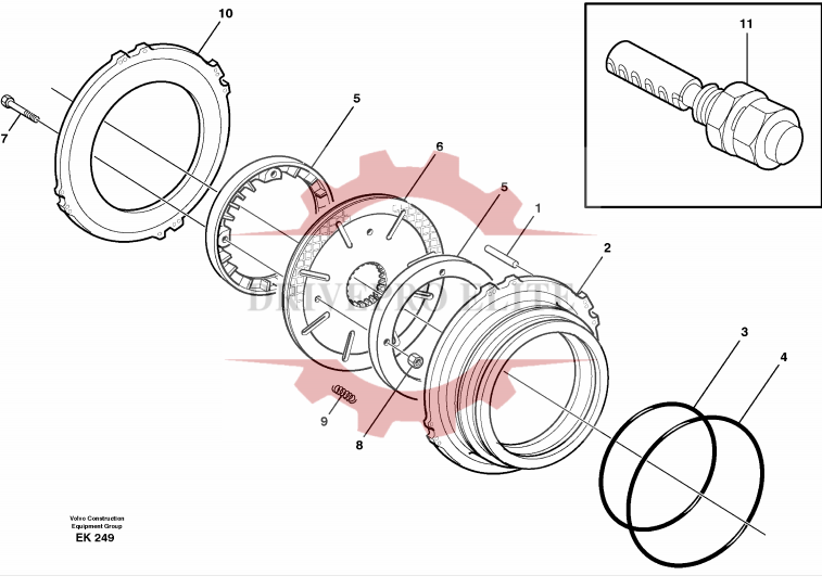  Multi-disc brake, rear