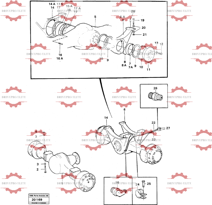 Driveshafts with assembly parts