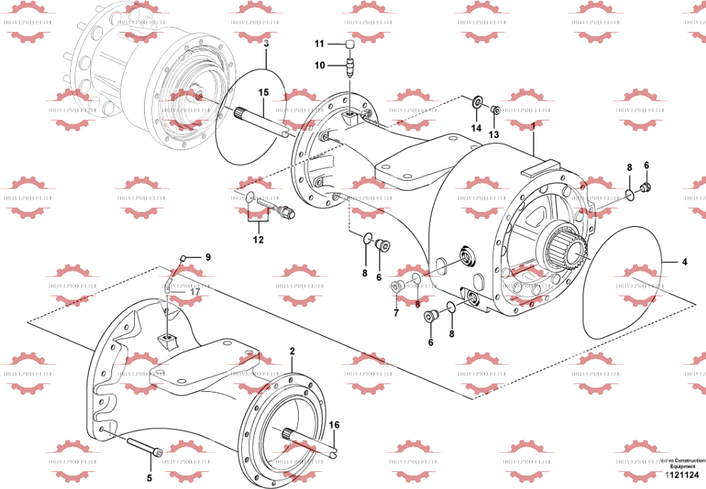 Front planetary axle