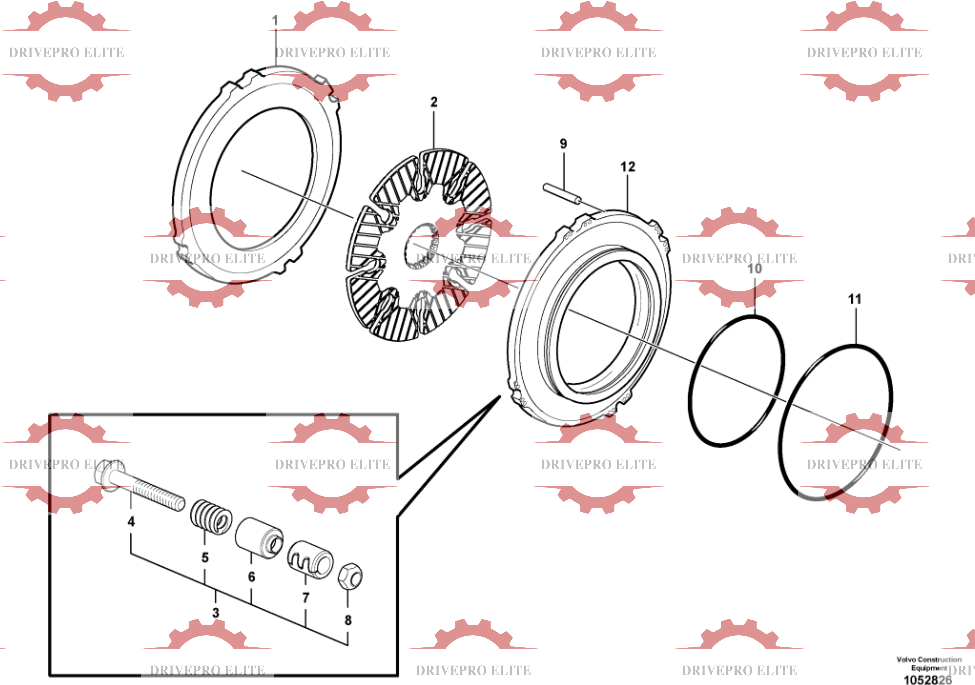 Multi-disc brake, front 56009