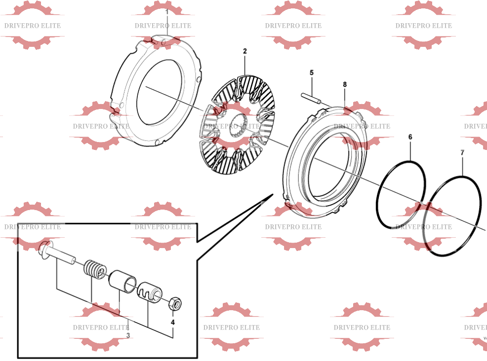 Multi-disc brake, front 