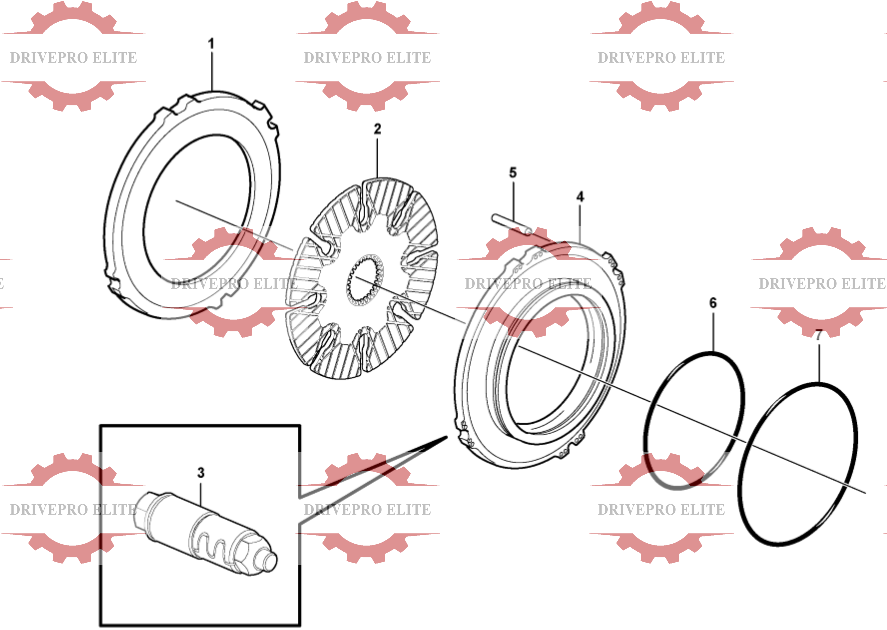 Multi-disc brake, front 