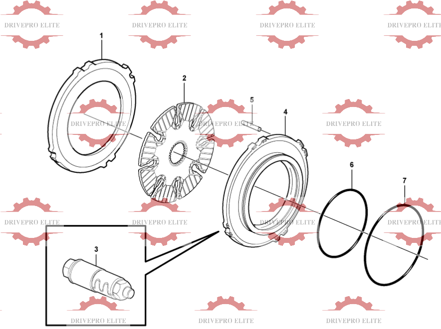  Multi-disc brake, front 