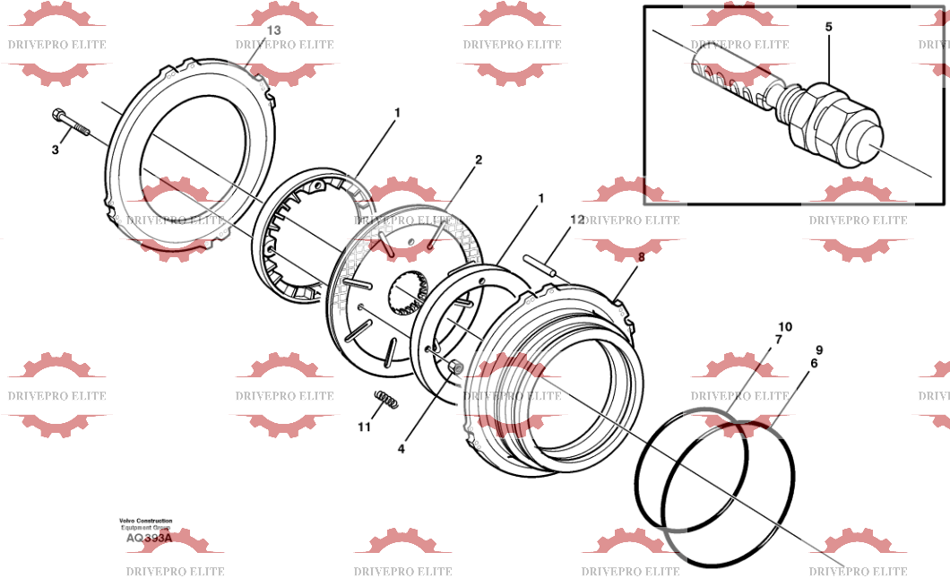 Multi-disc brake, front 