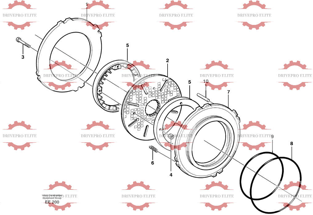  Multi-disc brake, front 