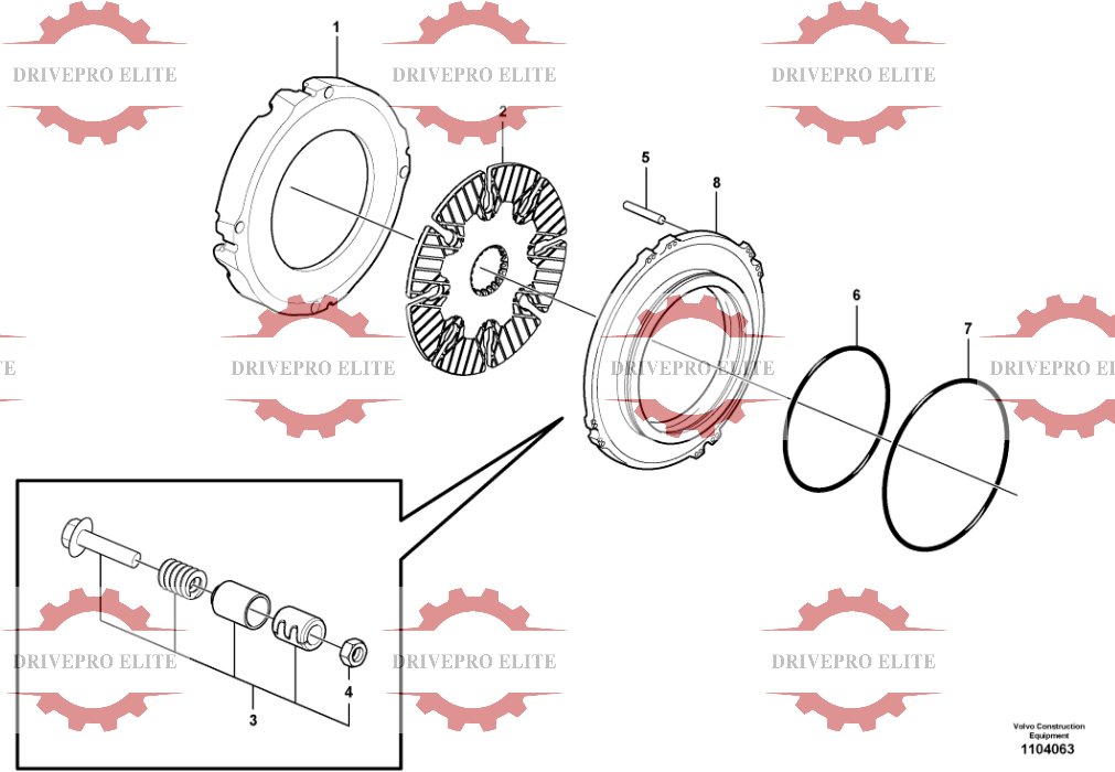Multi-disc brake, front 
