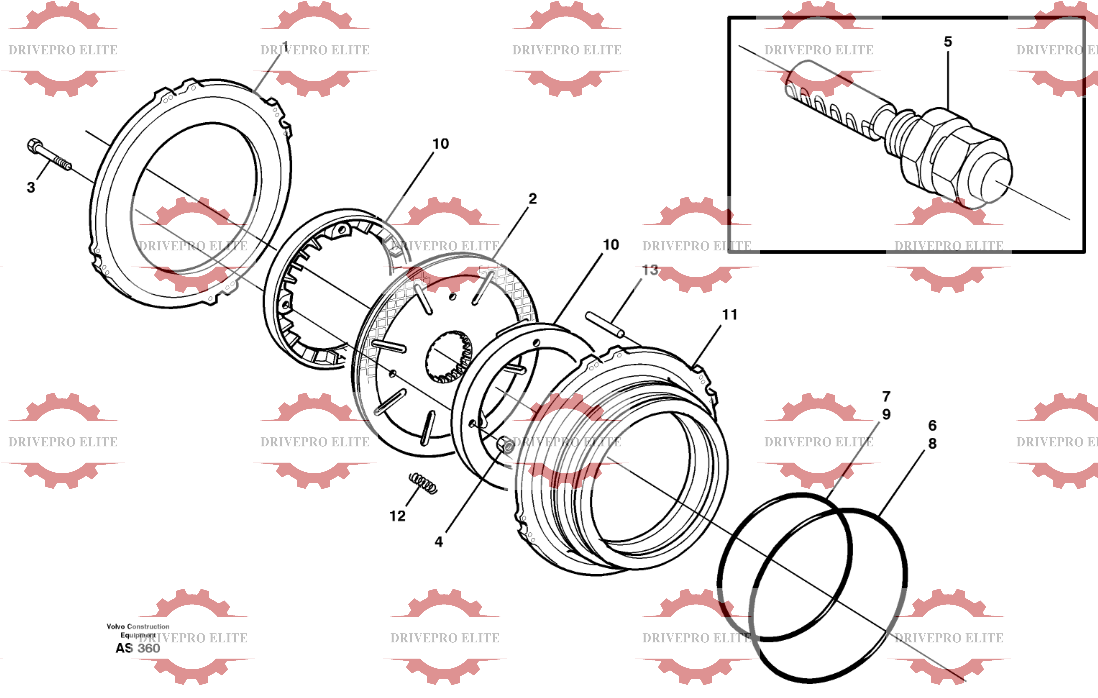  Multi-disc brake, front