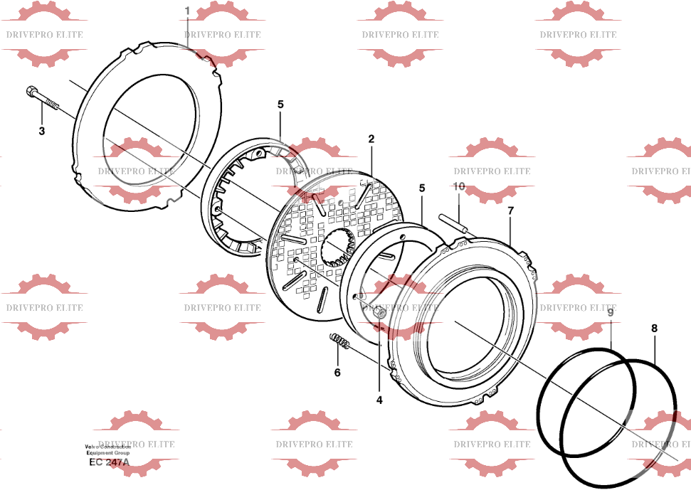  Multi-disc brake, front