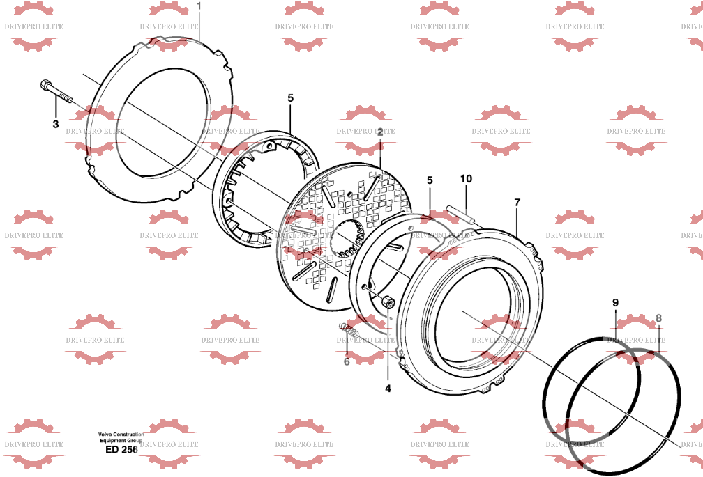 Multi-disc brake, front