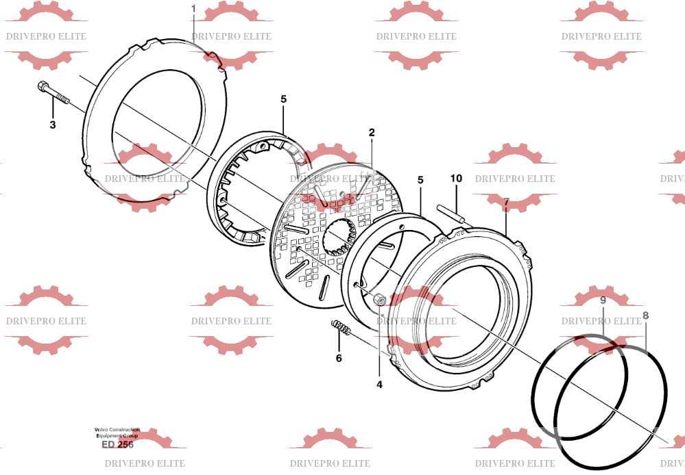 Multi-disc brake, front