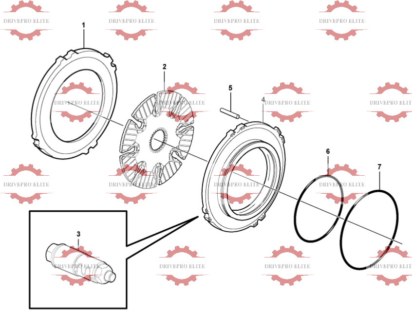  Multi-disc brake, front