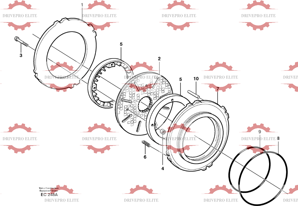 Multi-disc brake, rear 23916，23918