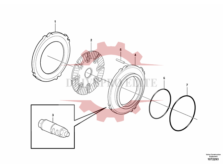 Multi-disc brake, rear