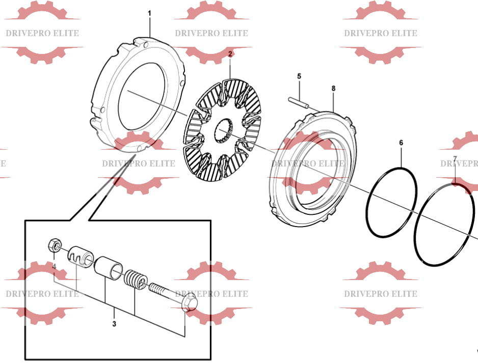  Multi-disc brake, rear