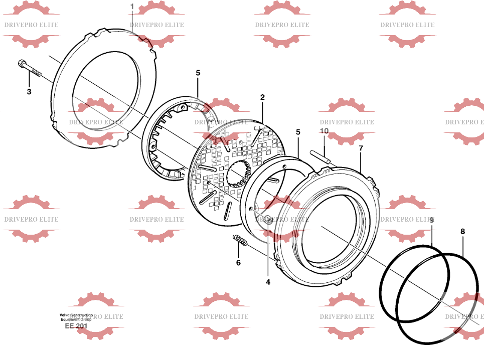  Multi-disc brake, rear