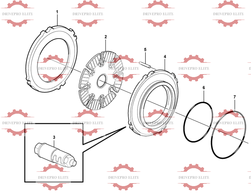 Multi-disc brake, rear