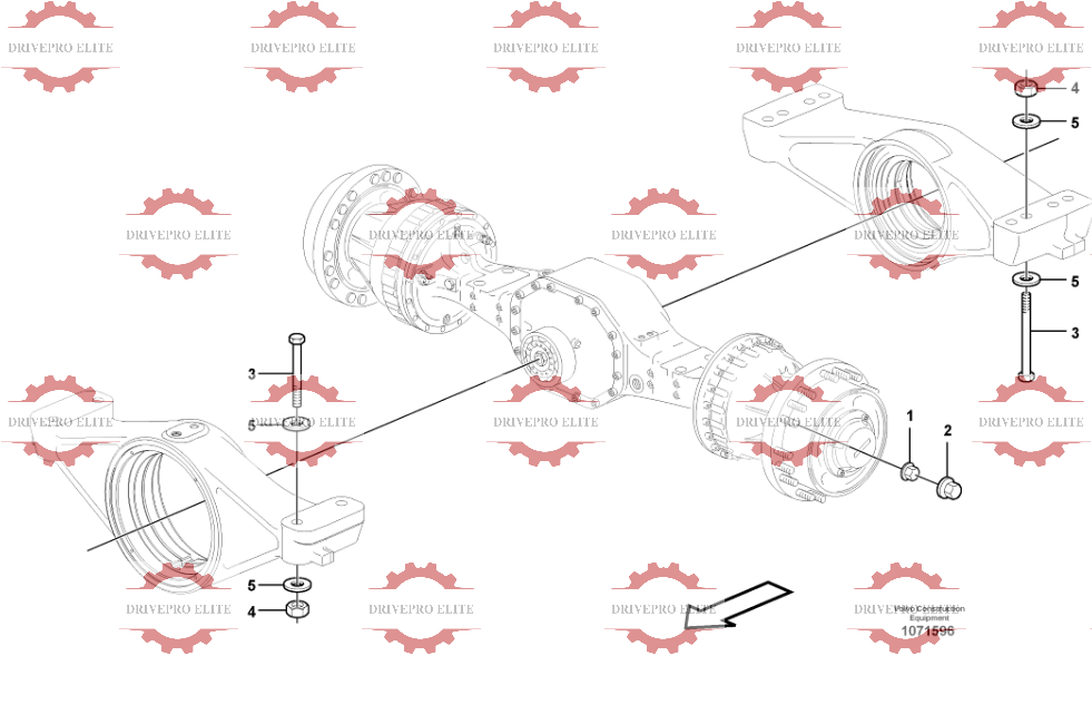 Planet axles with fitting parts