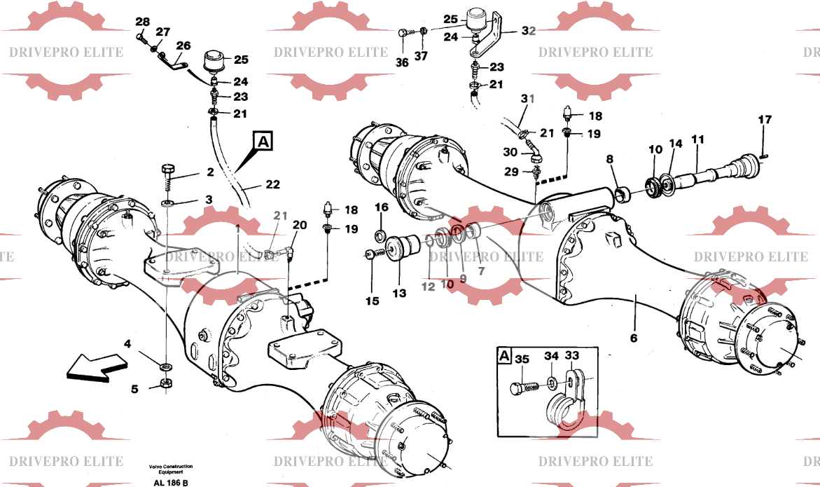 Planetary axle mounting