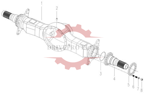 Rear Axle Shell Assembly