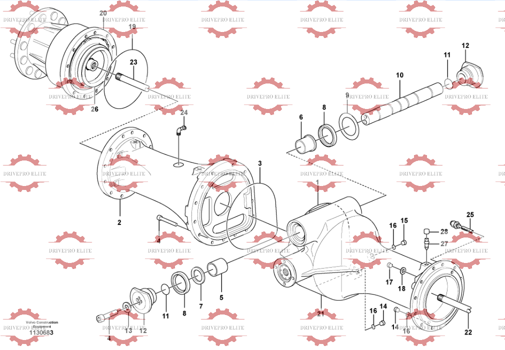 Rear planetary Axle