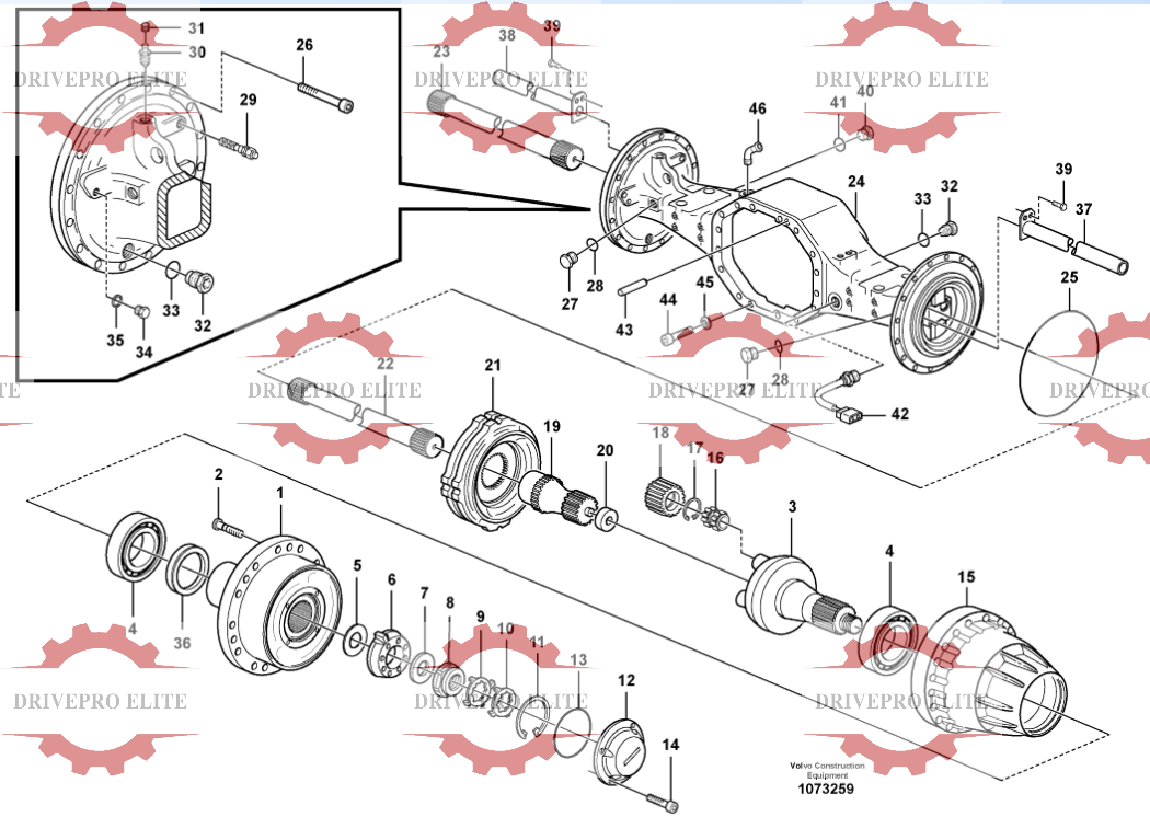 Rear planetary axle 56006
