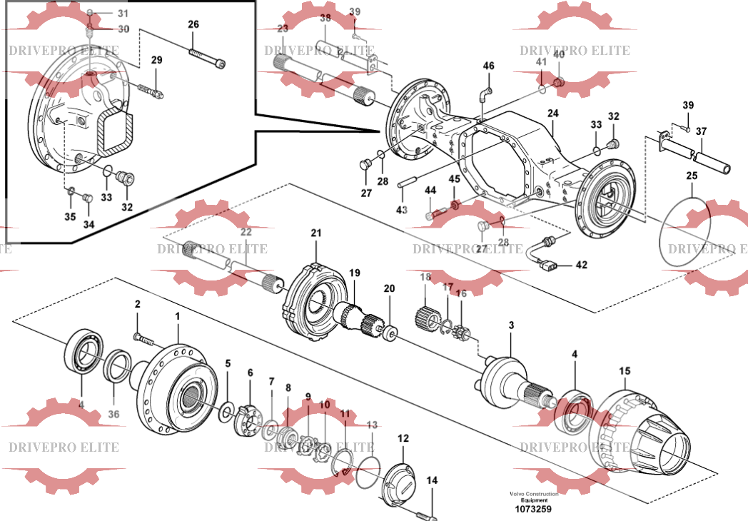 Rear planetary axle 56007