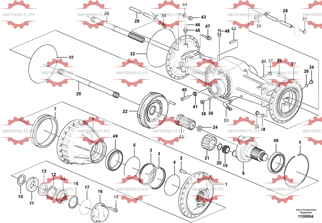 Rear planetary axle 56054