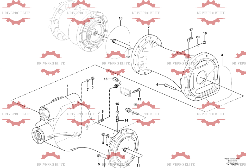Rear planetary axle 56090，56091
