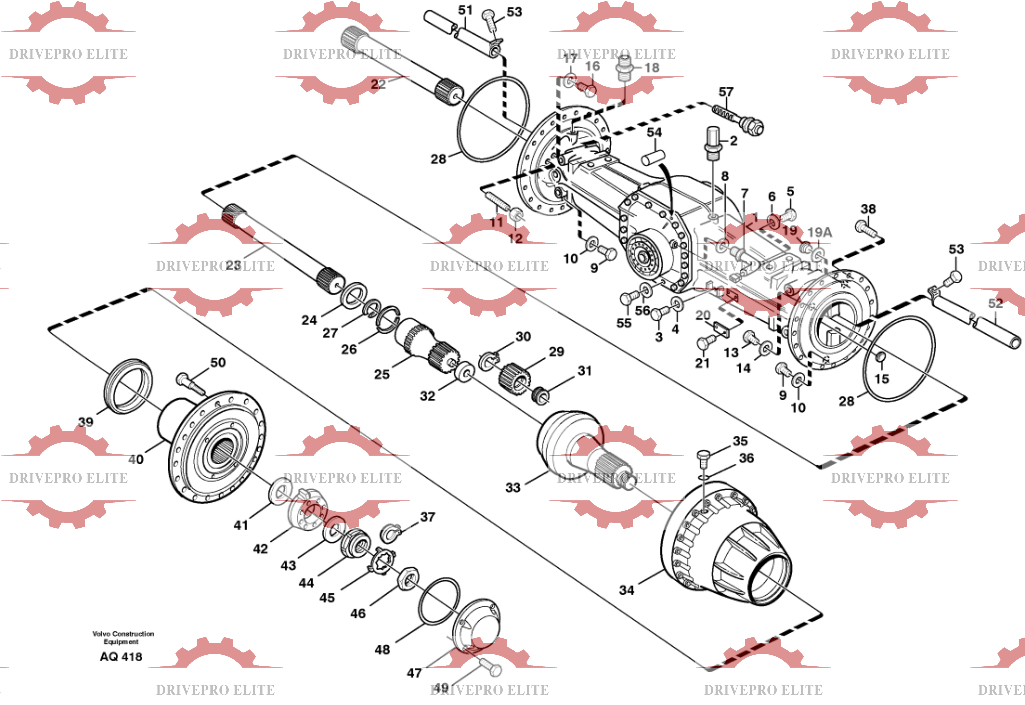 Rear planetary axle 94689