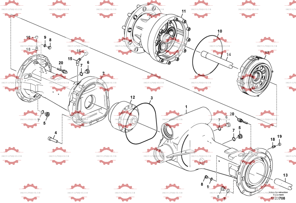 Rear planetary axle56190
