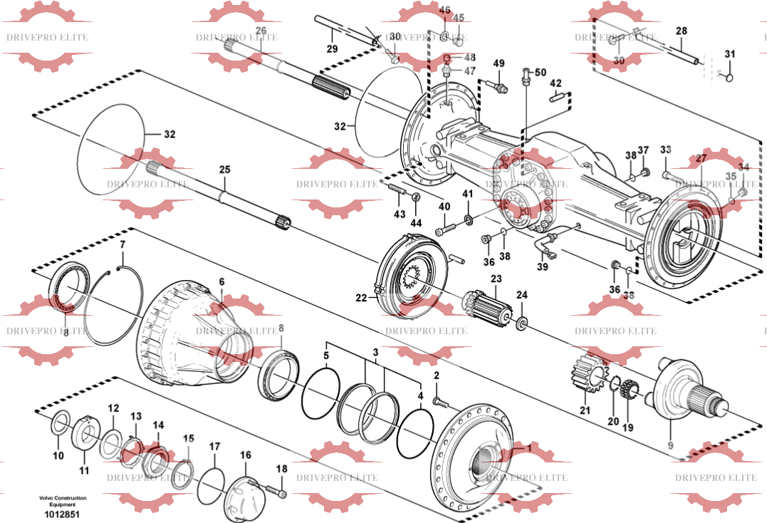 Rear planetary axle