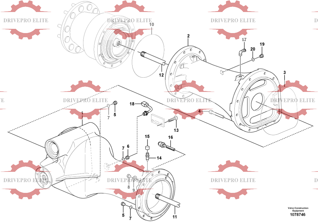 Rear planetary axle