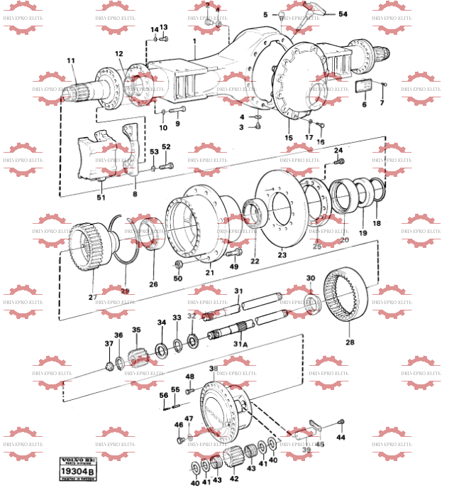 planetary axle