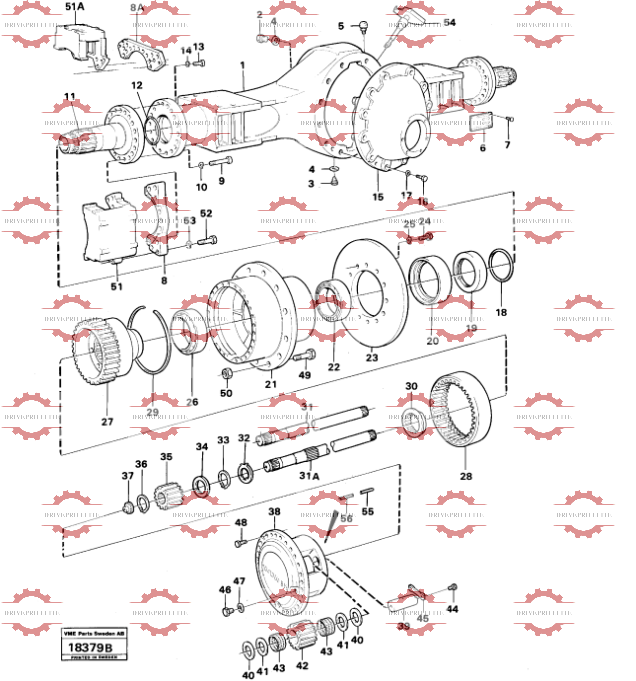 planetary axle