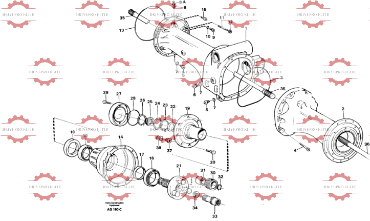 Rear planetary shaft