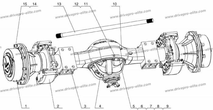 FRONT AND REAR AXLE