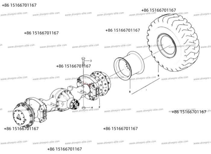 Front axle E0700-2907002452.S