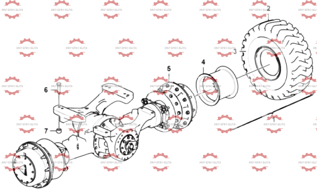 Rear axle E0900-2909001485.S