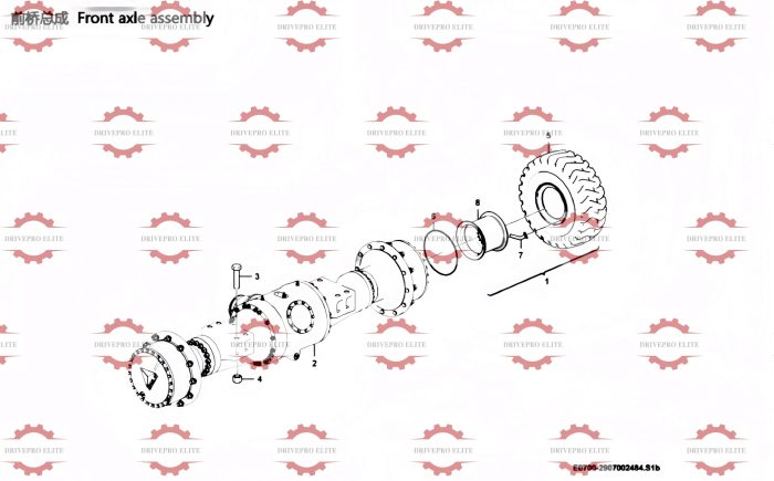 Front axle assembly