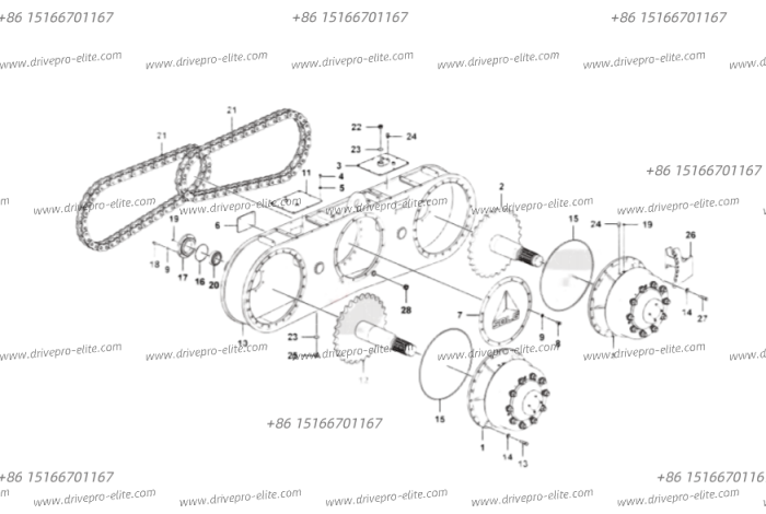 Tandem drive E1014-2810001079.S1a