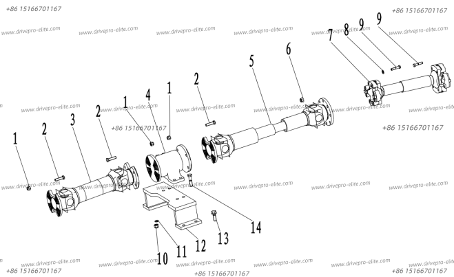 77108A00000000 Transmission shaft assembly