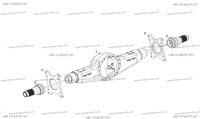 77109A00000000 Rear axle mounting assembly (Rear axle housing)(LW)