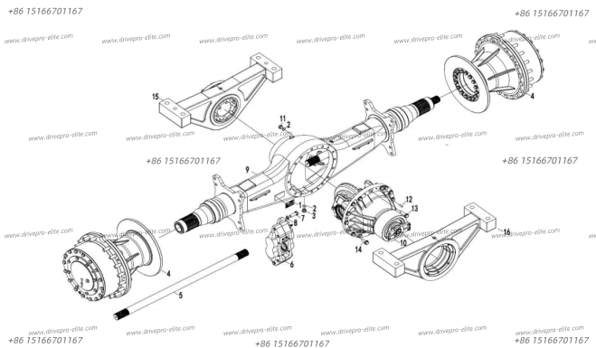 77109A00000000 Rear axle mounting assembly（Drive axle assembly）