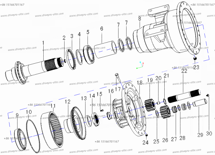 Left Right Wheel End Reduction Assembly