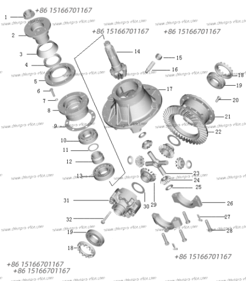 Main drive assembly